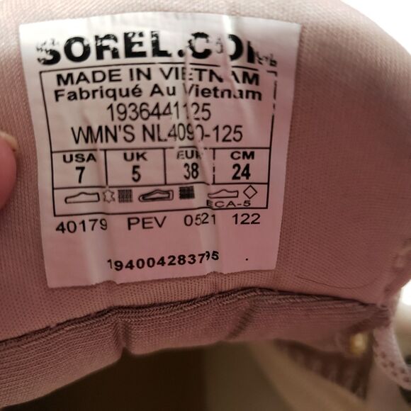 SOREL Out N About Low Top Cream Tan Shoes Women's Sz 7 - Picture 9 of 11